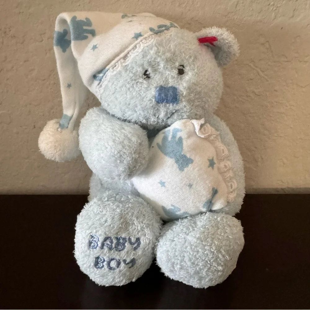 TY Beanie BABY BOY the Bear with PJ hat & Pillow 6.5”  2006 - Picture 2 of 9